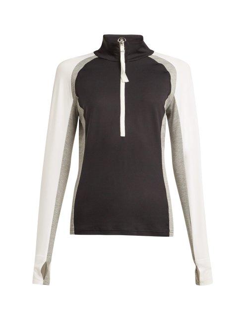 Matchesfashion.com Bogner - Ryana Half Zip Stretch Jersey Mid Layer Top - Womens - Grey Multi