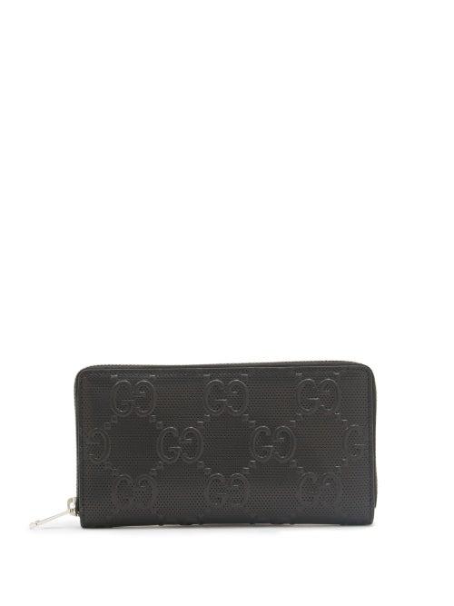Matchesfashion.com Gucci - Logo-embossed Leather Zipped Wallet - Mens - Black