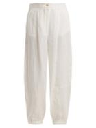 Loewe Striped Wide-leg Linen-blend Trouser