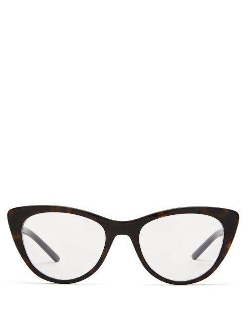 Matchesfashion.com Prada Eyewear - Cat Eye Acetate Optical Glasses - Womens - Tortoiseshell