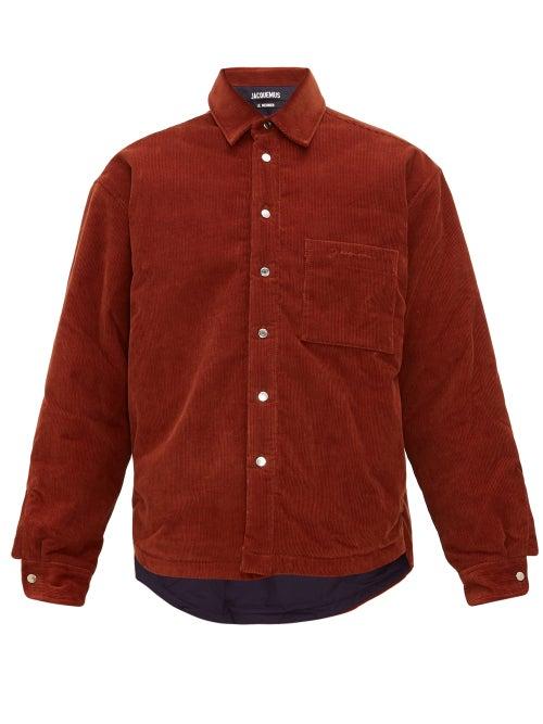 Matchesfashion.com Jacquemus - Boulanger Cotton Corduroy Overshirt - Mens - Dark Orange