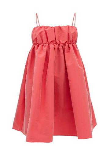 Bernadette - Birgit Gathered Taffeta Dress - Womens - Red