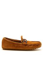 Matchesfashion.com Gucci - Shearling Lined Driving Loafers - Mens - Brown