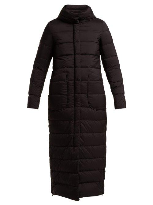 Matchesfashion.com Herno - Longline Funnel Neck Down Filled Coat - Womens - Black