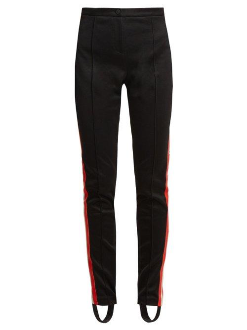 Matchesfashion.com Gucci - Striped Side Detail Technical Jersey Trousers - Womens - Black Multi