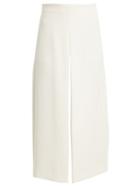 Matchesfashion.com Diane Von Furstenberg - High Waisted Crepe Culottes - Womens - Ivory