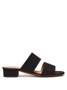 Matchesfashion.com Alexachung - Double Strap Satin Slides - Womens - Black