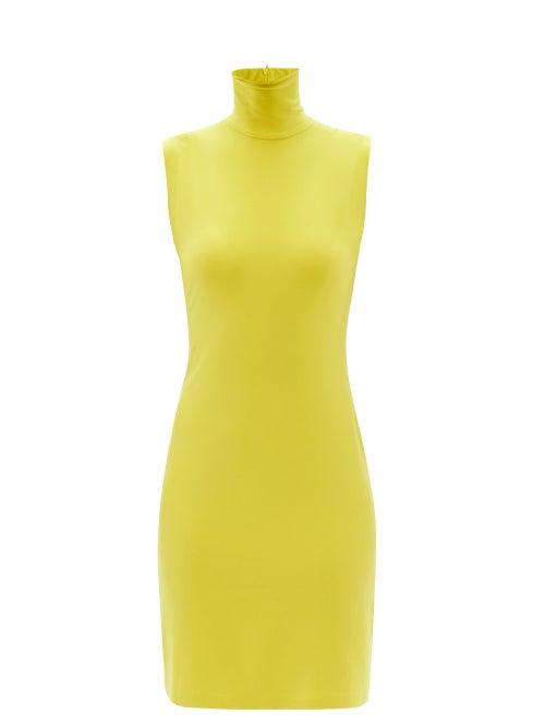 Ladies Rtw Norma Kamali - Turtle Slim-fit Jersey Dress - Womens - Yellow