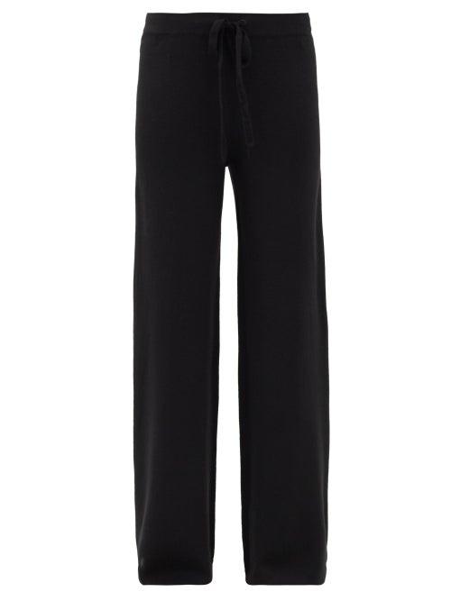 Matchesfashion.com Co - Drawstring Merino-wool Wide-leg Trousers - Womens - Black