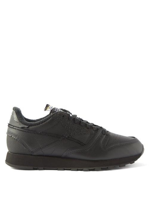 Reebok X Margiela - Cl Memory Of Shoes Deconstructed Leather Trainers - Womens - Black