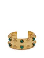 Matchesfashion.com Sylvia Toledano - Stone Massai Ii Malachite Embellished Cuff - Womens - Green