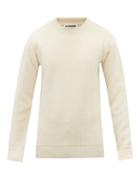 Mens Rtw Jil Sander - Crew-neck Wool Sweater - Mens - Cream