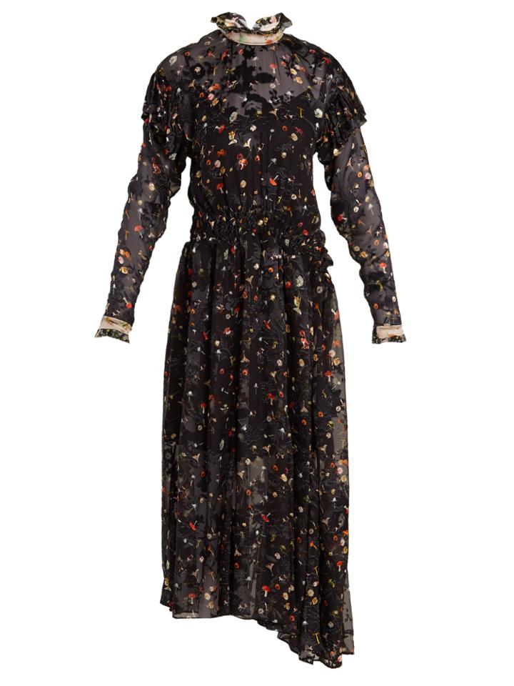 Preen By Thornton Bregazzi Olivia Truffle-print Silk-blend Devor Dress