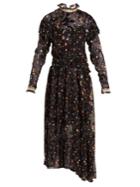 Preen By Thornton Bregazzi Olivia Truffle-print Silk-blend Devor Dress