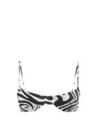 Haight - Ligia Underwired Zebra-print Bikini Top - Womens - Black White