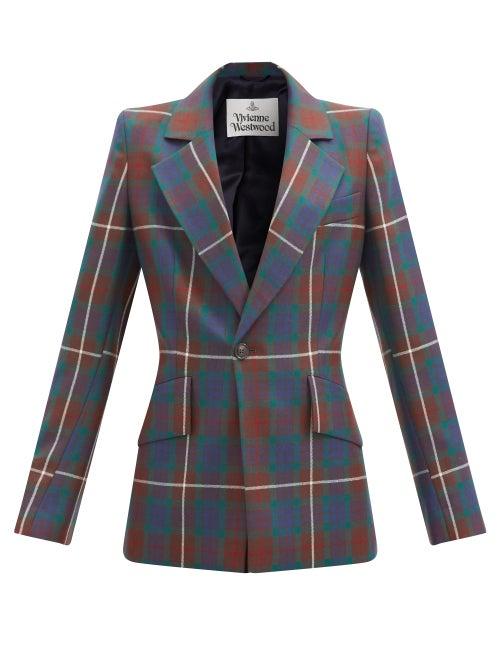 Matchesfashion.com Vivienne Westwood - Lou Lou Tartan-checked Blazer - Womens - Multi