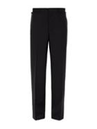 Matchesfashion.com Burberry - Press Stud Pocket Wool And Mohair Blend Trousers - Mens - Black