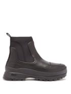 Matchesfashion.com Stella Mccartney - Neoprene And Faux Leather Ankle Boots - Mens - Black