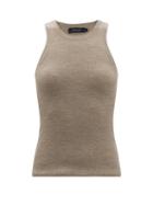 Lisa Yang - Addison Ribbed-cashmere Tank Top - Womens - Beige