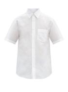 Matchesfashion.com Dunhill - Short-sleeved Linen-blend Shirt - Mens - White