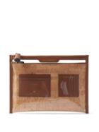 Anya Hindmarch - Safe Deposit Leather-trim Vinyl Pouch - Womens - Tan