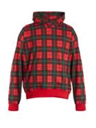 Matchesfashion.com Fear Of God - Checked Cotton Hooded Sweatshirt - Mens - Red