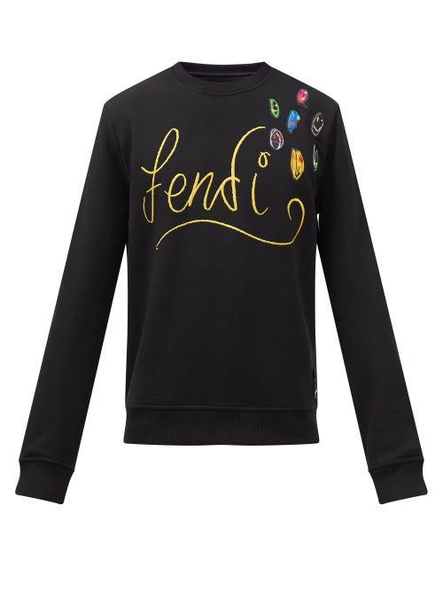 Fendi - X Noel Fielding Cotton-jersey Sweatshirt - Mens - Black