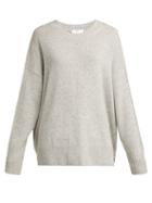 Matchesfashion.com Allude - Round Neck Cashmere Sweater - Womens - Light Grey