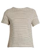 A.p.c. Malia Striped Cotton-blend Jersey Top