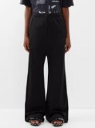Balenciaga - Flared Cotton-jersey Track Pants - Womens - Black
