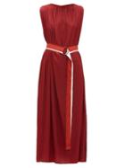 Matchesfashion.com Carl Kapp - Emer Drawstring Midi Dress - Womens - Dark Red