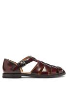 Matchesfashion.com Church's - Fisherman Strapped Leather Sandals - Mens - Burgundy