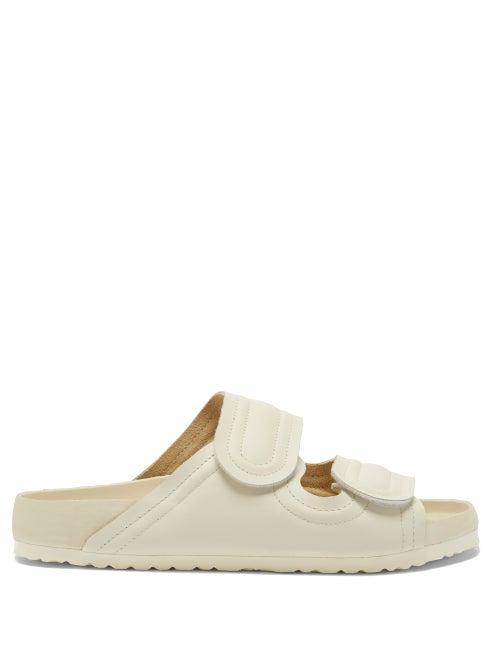 Mens Shoes Birkenstock X Toogood - Mud Larker Leather Slides - Mens - White
