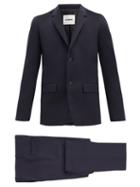 Matchesfashion.com Jil Sander - Single-breasted Wool-gabardine Suit - Mens - Navy