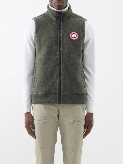 Canada Goose - Mersey Recycled Wool-blend Fleece Gilet - Mens - Khaki
