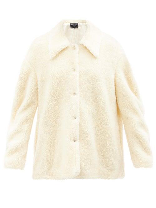 A.w.a.k.e. Mode - Oversized Faux-shearling Coat - Womens - Ivory