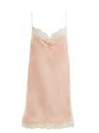 Matchesfashion.com Gucci - Floral Lace Detailed Silk Cami - Womens - Pink White