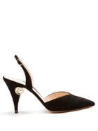 Nicholas Kirkwood Penelope Pearl-embellished Suede Pumps