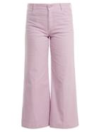 Matchesfashion.com Stella Mccartney - Wide Leg Cropped Jeans - Womens - Light Purple