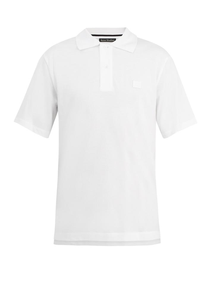 Acne Studios Newark Face Patch Cotton Polo Shirt