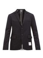 Matchesfashion.com Thom Browne - Unstructured Single-breasted Wool Blazer - Mens - Navy