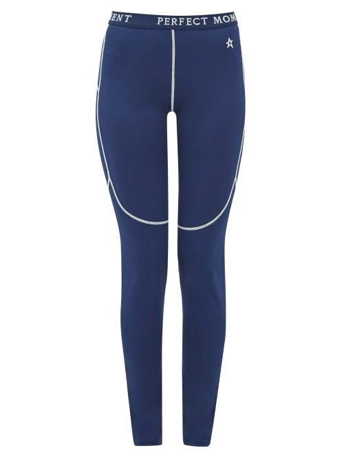 Matchesfashion.com Perfect Moment - Thermal Technical Jersey Leggings - Womens - Navy