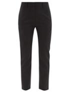 Nili Lotan - Tel Aviv Cropped Wool-blend Twill Trousers - Womens - Black