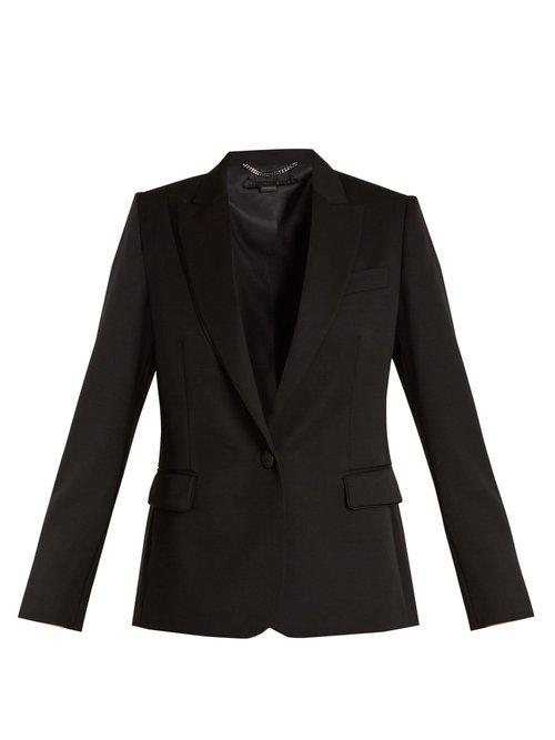 Matchesfashion.com Stella Mccartney - Peak Lapel Single Breasted Wool Jacket - Womens - Black
