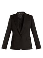 Matchesfashion.com Stella Mccartney - Peak Lapel Single Breasted Wool Jacket - Womens - Black
