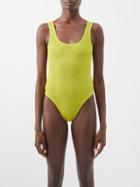 Bottega Veneta - Metallic Crinkle-jersey Swimsuit - Womens