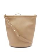 Matchesfashion.com Mansur Gavriel - Zip Bucket Medium Leather Shoulder Bag - Womens - Beige