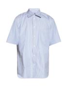 Matchesfashion.com Balenciaga - Striped Cotton Poplin Shirt - Mens - Blue White