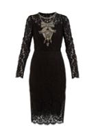 Matchesfashion.com Dolce & Gabbana - Crystal Embellished Guipure Lace Dress - Womens - Black