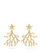 Matchesfashion.com Aurlie Bidermann - Cassis Coral-drop Clip Earrings - Womens - Gold